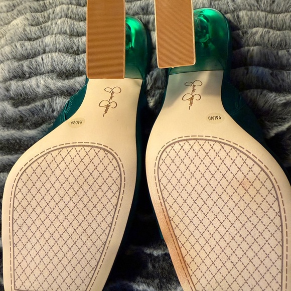 JESSICA SIMPSON JS-SANAA Heels Gem Green New - Picture 6 of 9